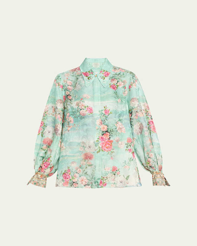 Jewellery Museum Curved Collar Blouse